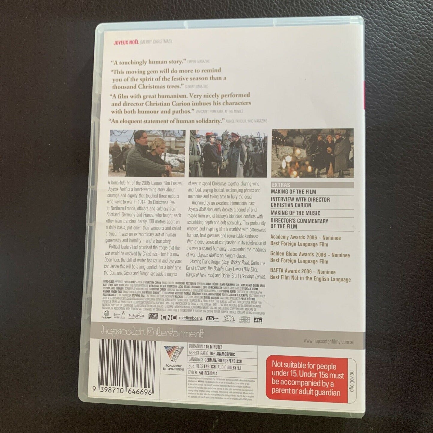 Joyeux Noel (DVD, 2005) Diane Kruger, Benno Fürmann, Guillaume Canet - Region 4