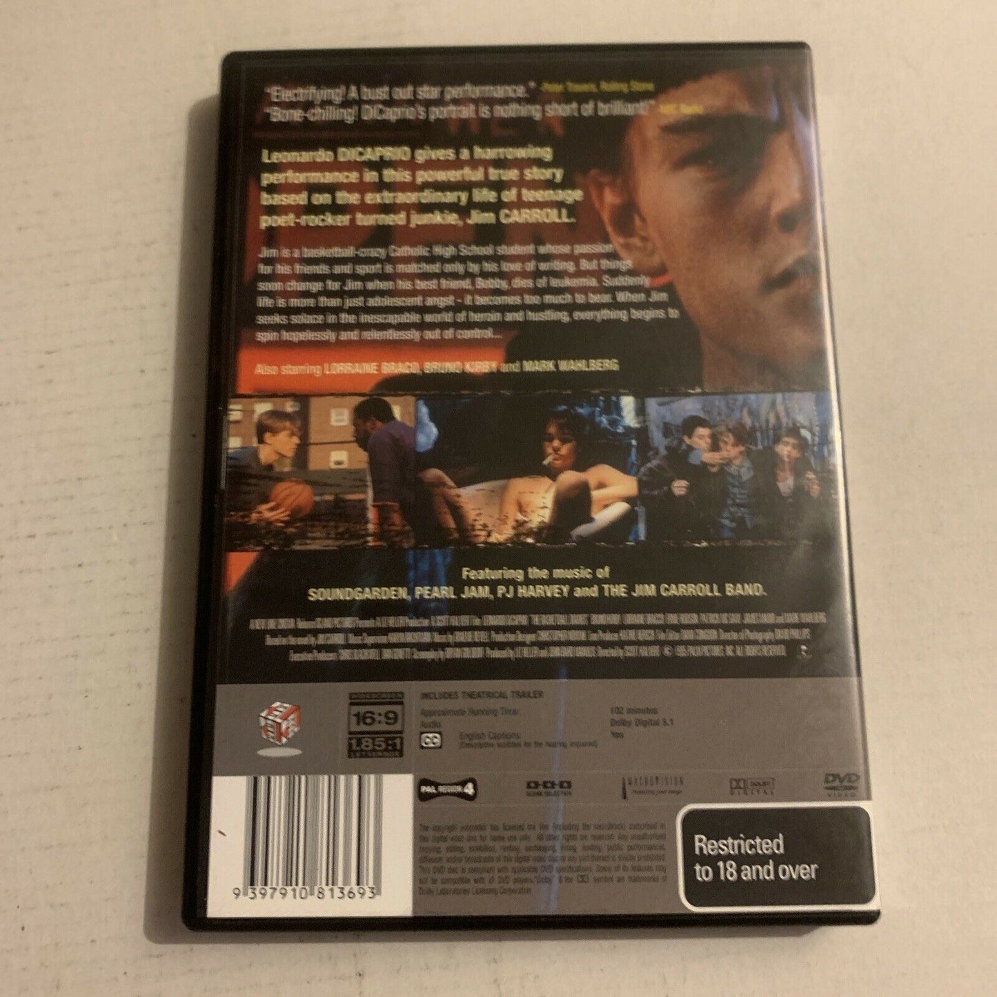 The Basketball Diaries (DVD, 1995) Leonardi DiCaprio. Region 4