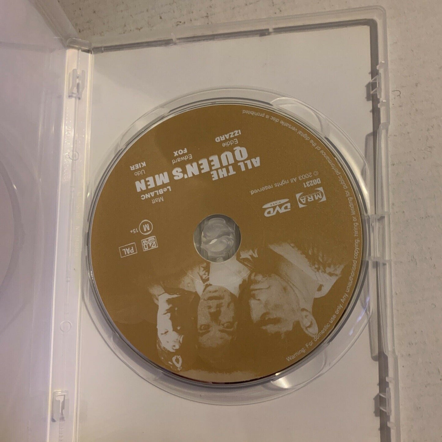 All The Queen's Men (DVD, 2004) Eddie Izzard, Matt LeBlanc. Region 4