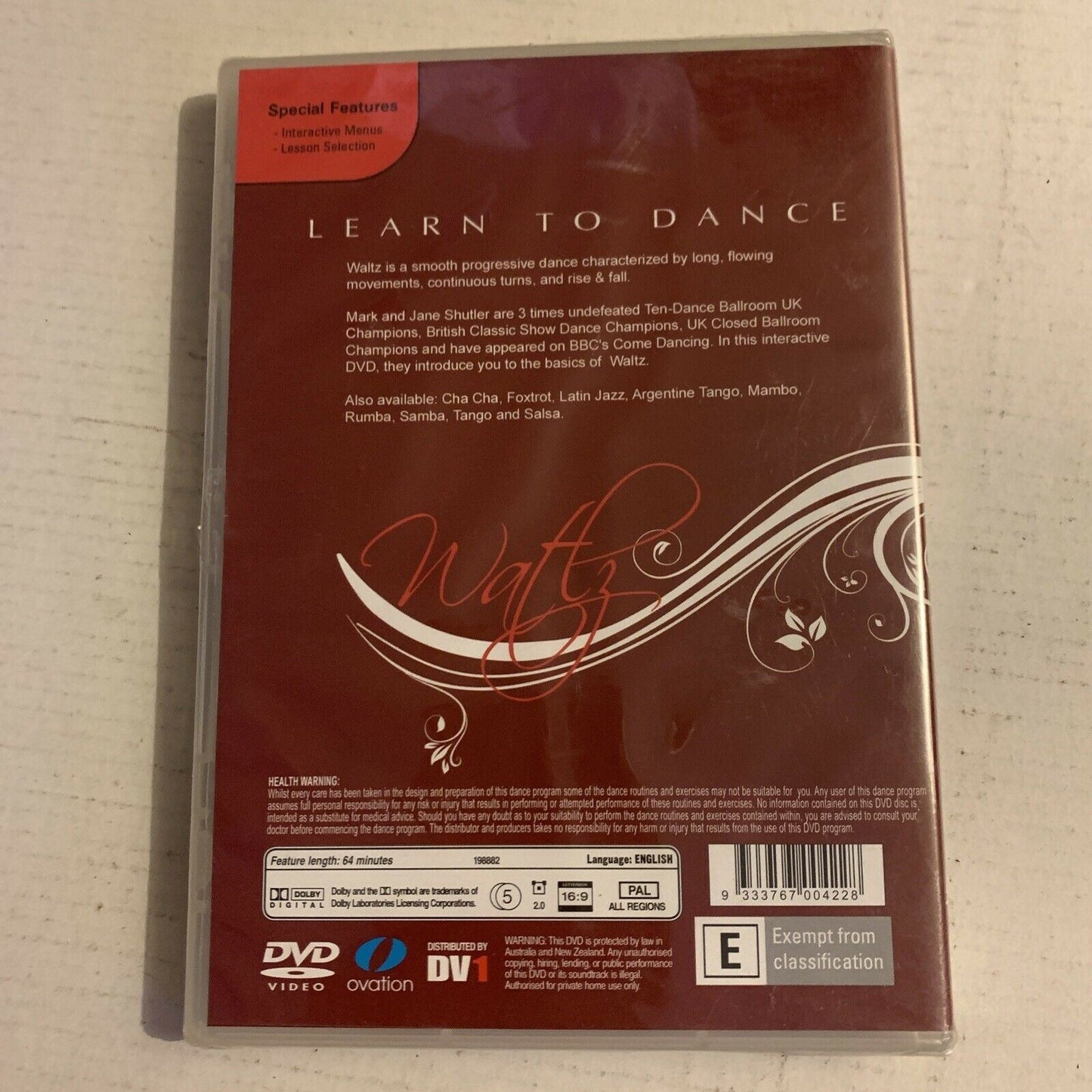 *New Sealed* Learn To Dance - Waltz (DVD) Mark & Jane Shutler. Region Free