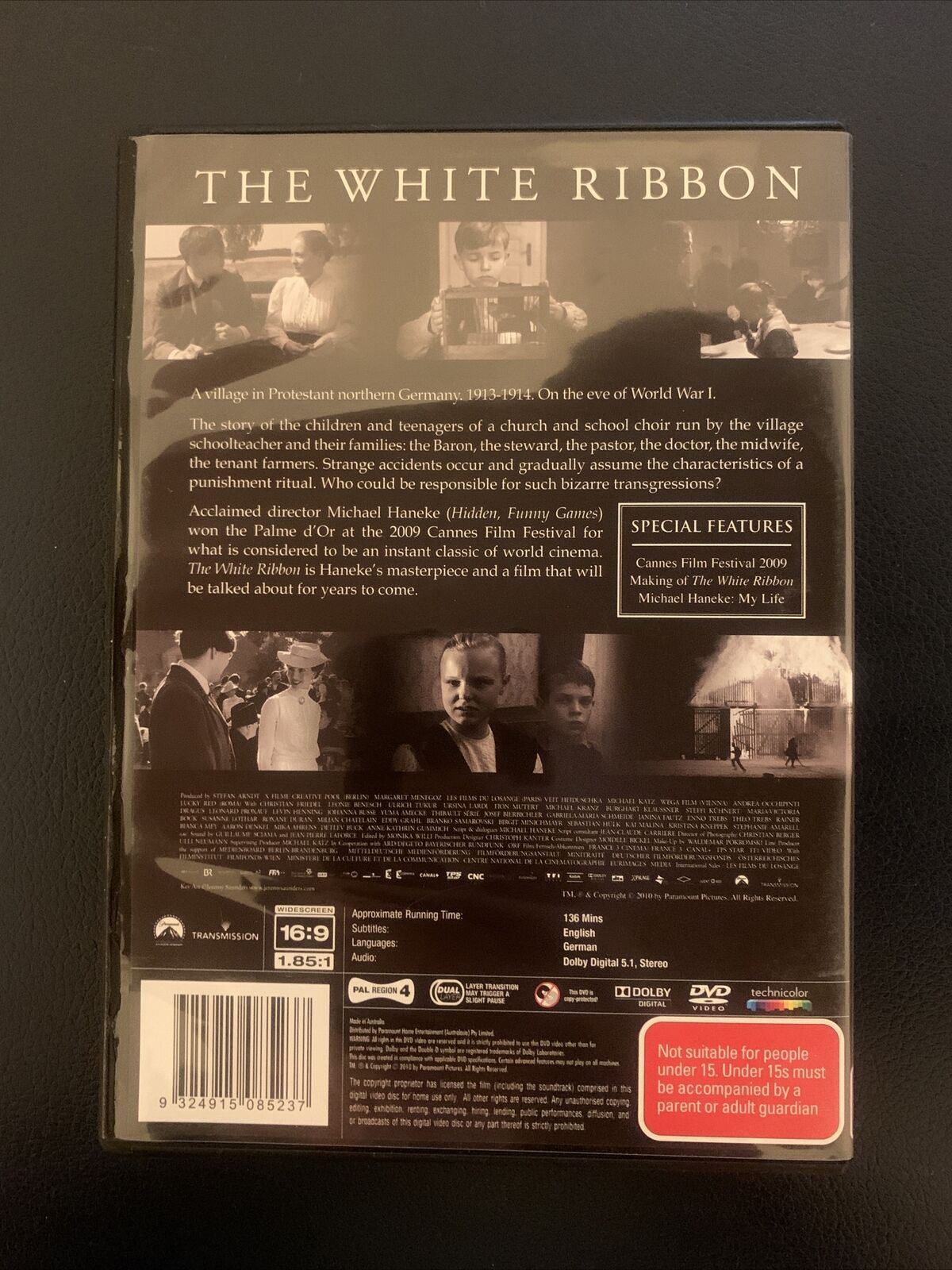 The White Ribbon (DVD, 2009) Region 4