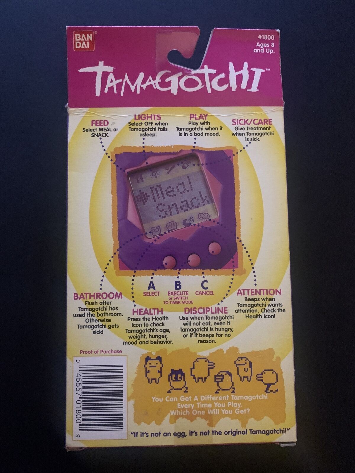 BANDAI The Original Virtual Pet Tamagotchi 1996-1997 **RARE!!** Vintage Design
