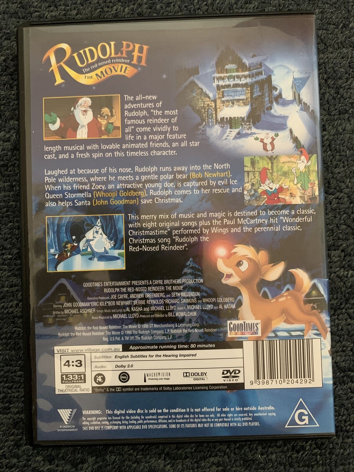 Rudolph The Red Nosed Reindeer - The Movie (DVD, 1998) Region 4