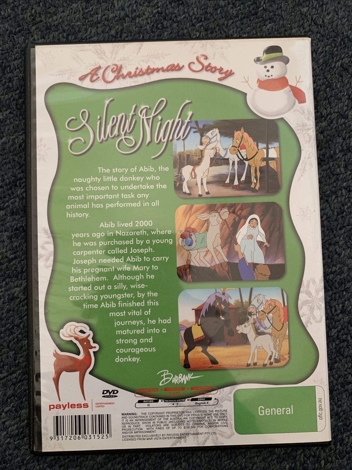 SILENT NIGHT A Christmas Story (DVD) Birth of Jesus Christ animated -All Regions