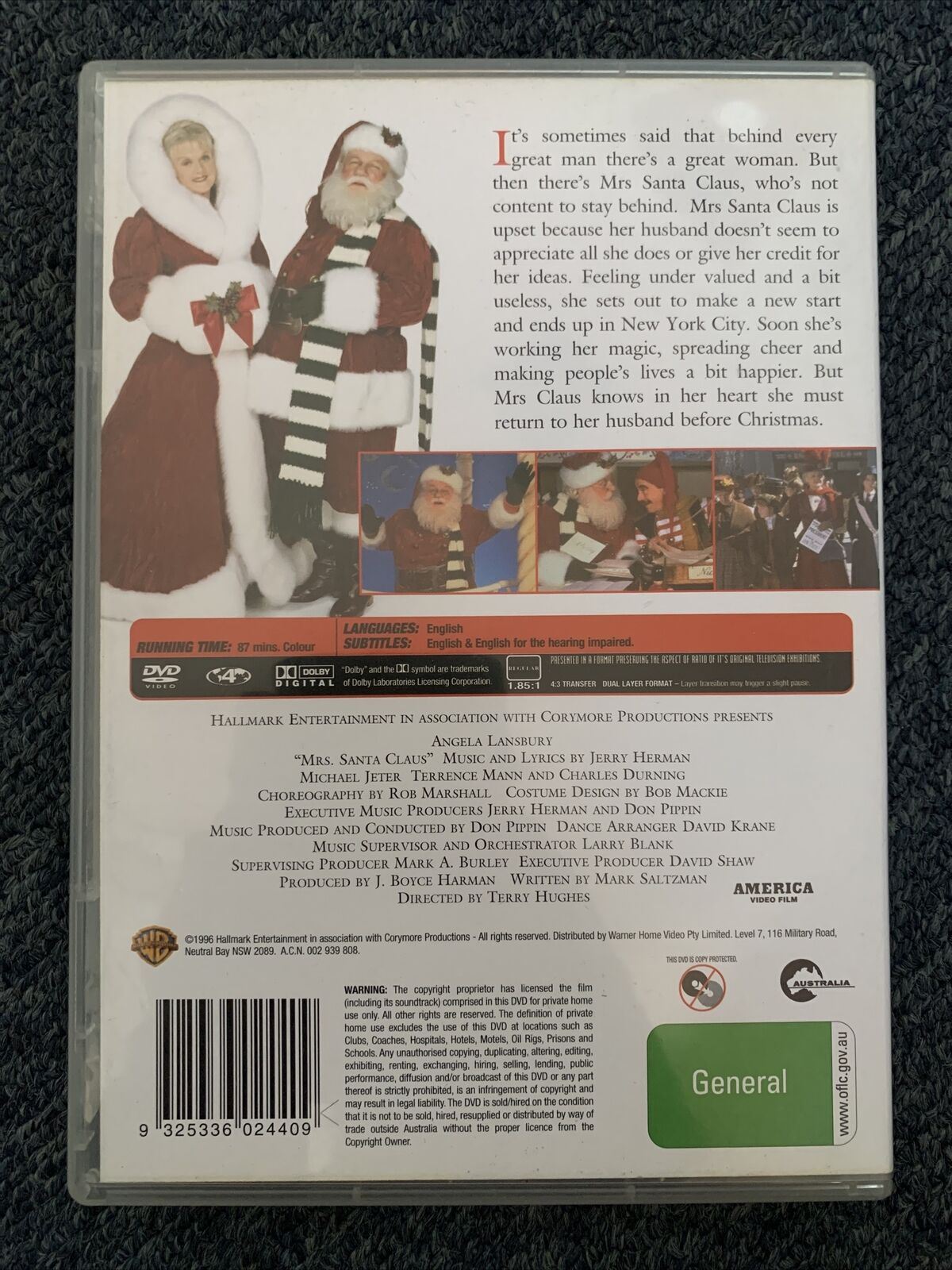 Mrs Santa Claus (DVD, 1996) Angela Lansbury, Michael Jeter - Region 4