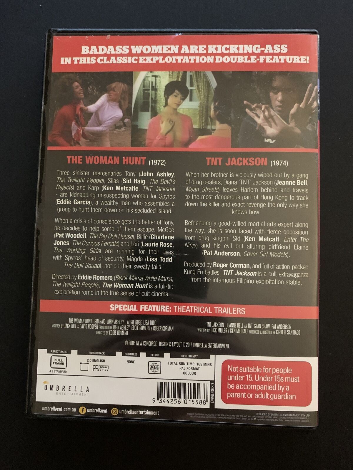 The Woman Hunt / TNT Jackson (DVD, 1972) Jeannie Bell, Pat Woodell, John Ashley