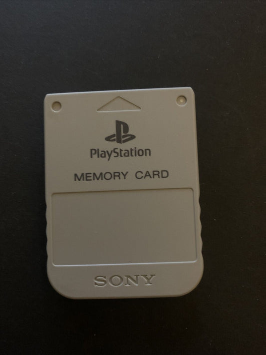 Genuine Official Sony PlayStation 1 Memory Card SCPH-1020 1MB Grey