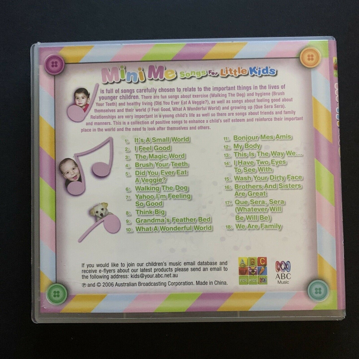 Mini Me Songs For Little Kids (CD) ABC For Kids
