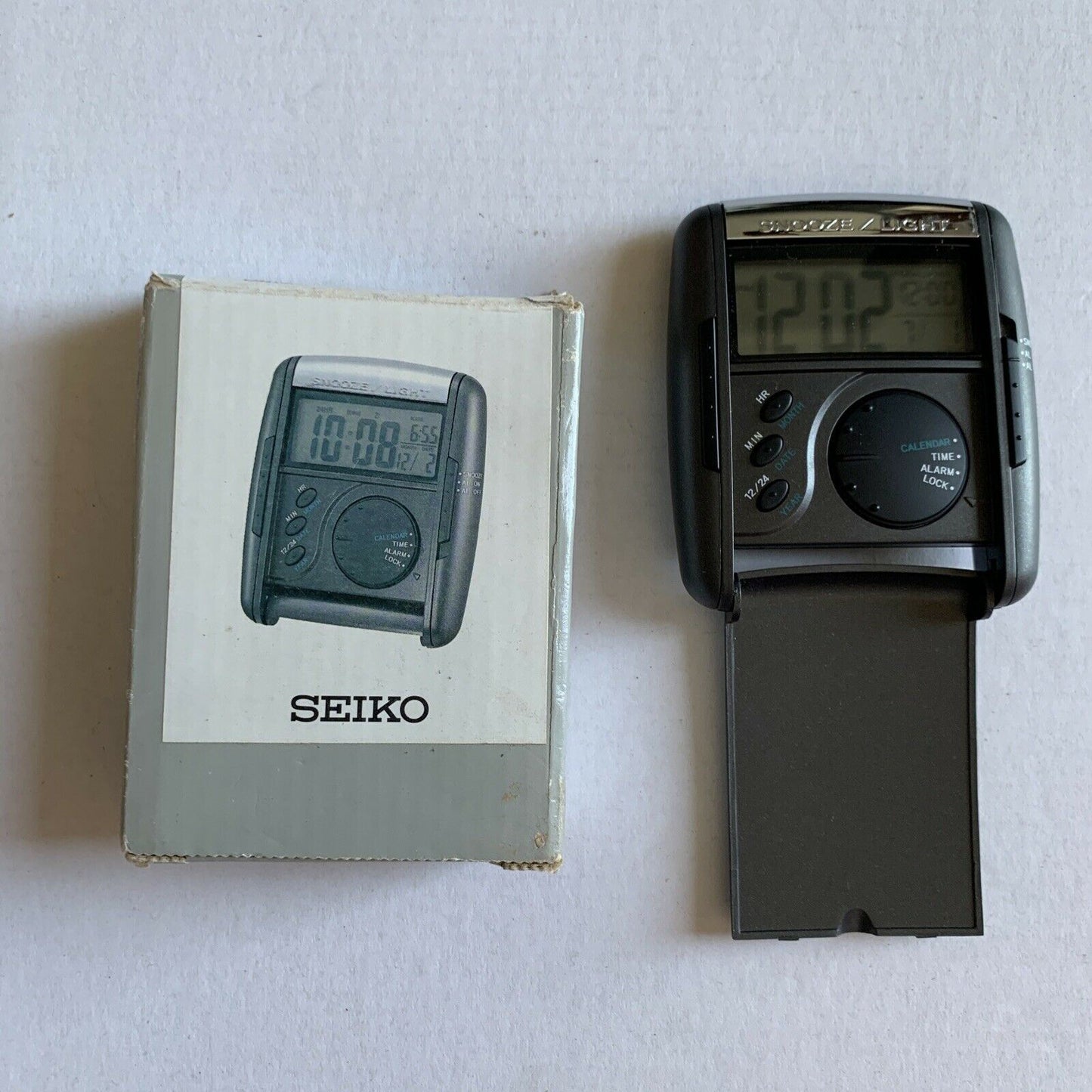 Seiko Portable Travel Alarm Clock Calender