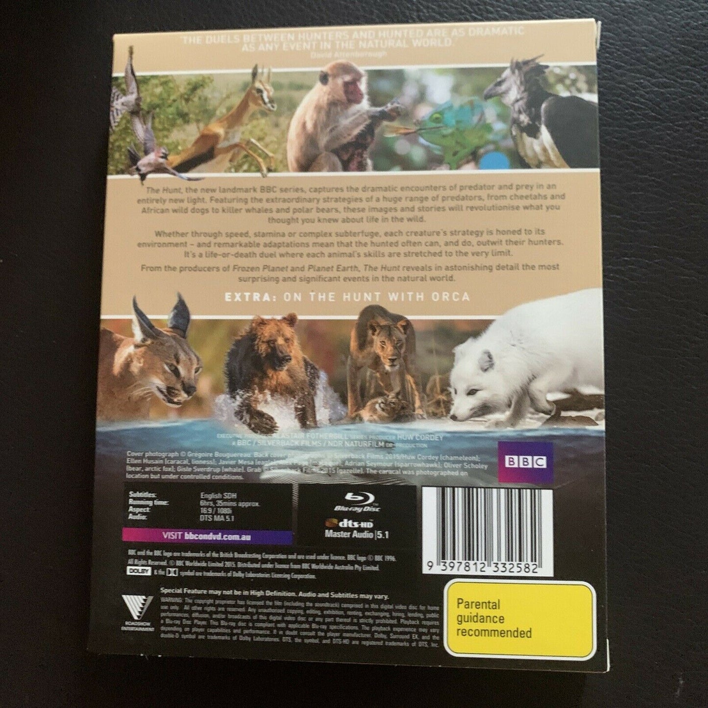 The Hunt - Narrated By David Attenborough (Bluray, 2015) BBC Earth