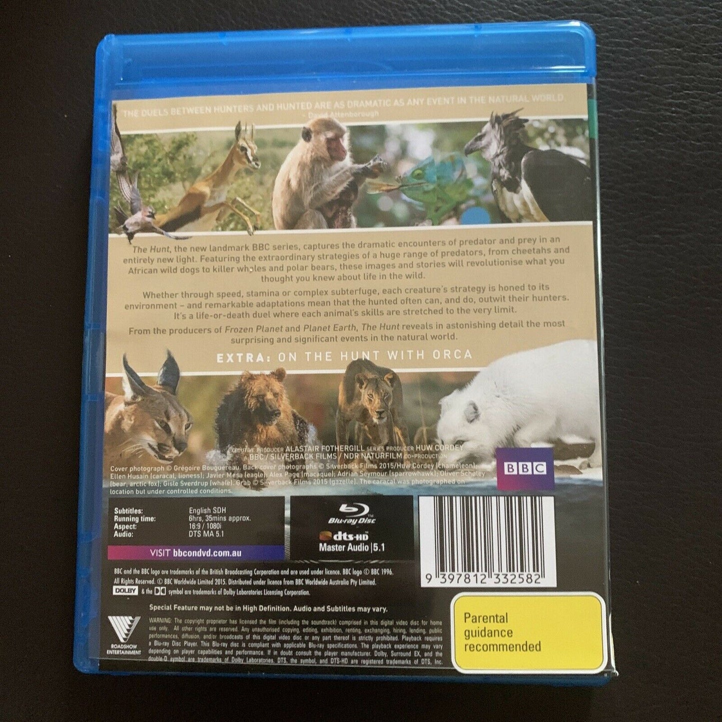 The Hunt - Narrated By David Attenborough (Bluray, 2015) BBC Earth