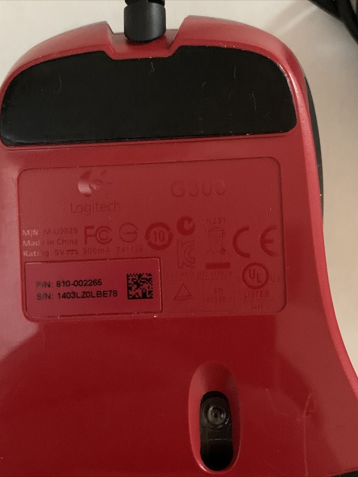 Logitech G300 Optical Gaming Mouse USB M-U0029