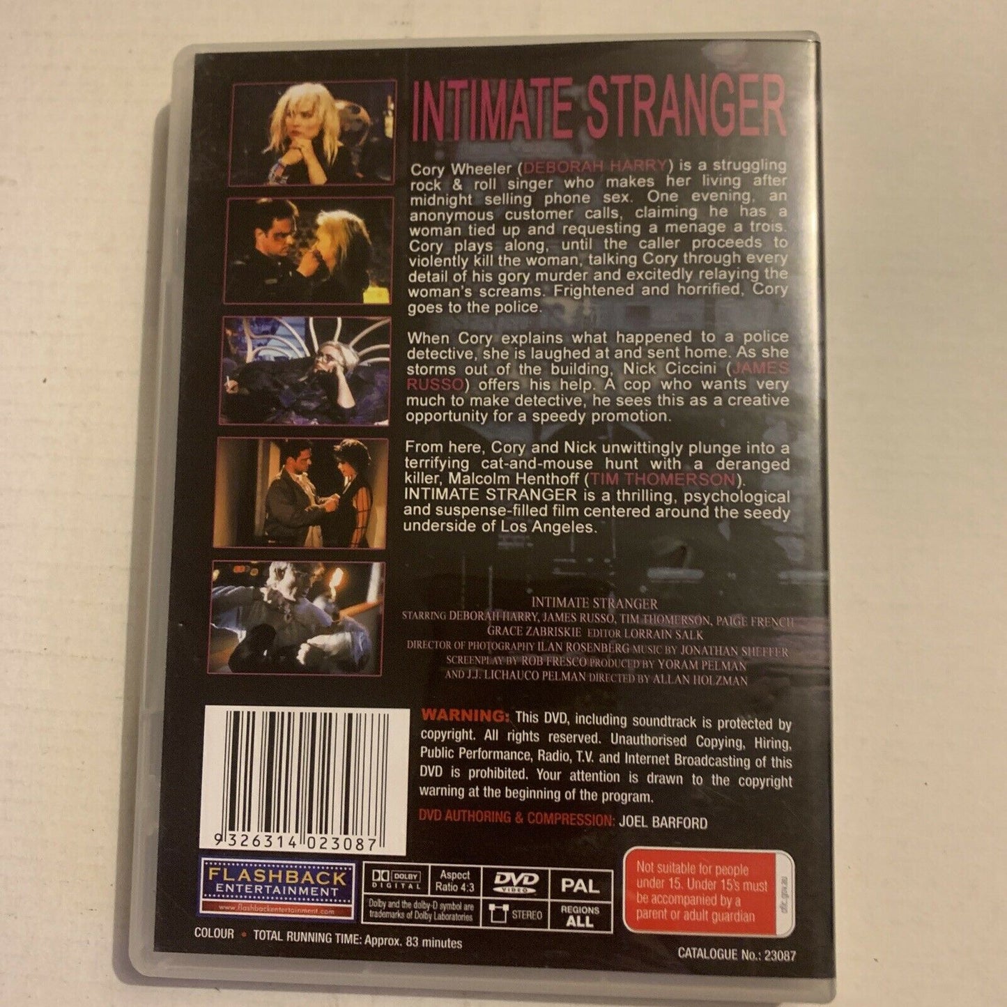 Intimate Stranger (DVD, 1991) Deborah Harry, James Russo. All Regions