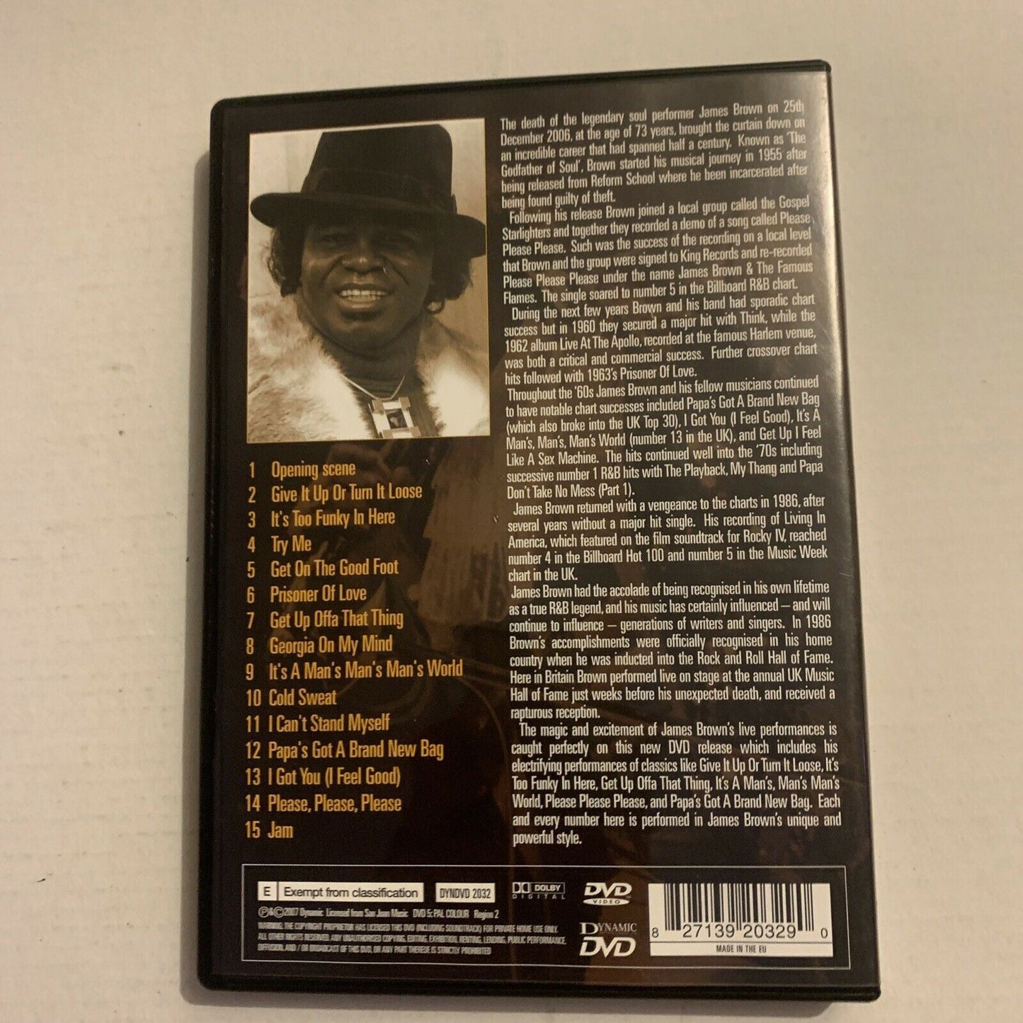James Brown - Live at Chastain Park Atlanta 1980 (DVD, 1980) All regions