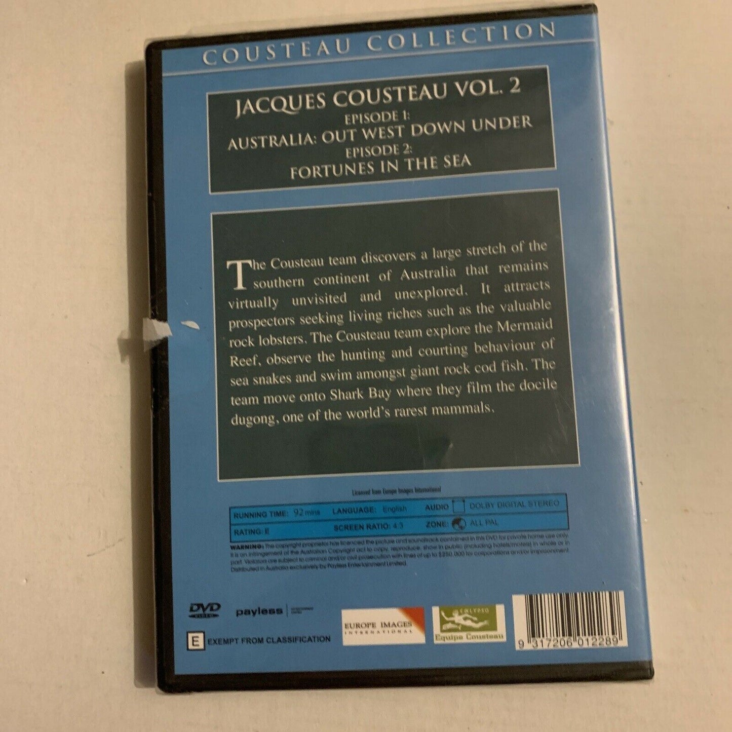 *New Sealed* Jacques Cousteau Vol. 2: Australia Out West Down under (DVD)