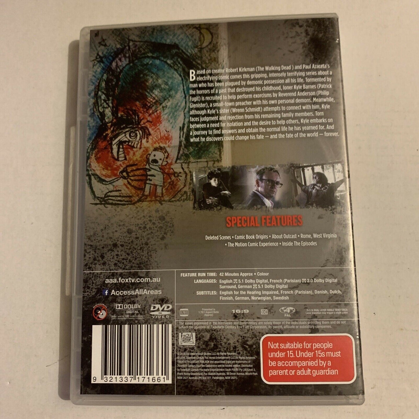 Outcast : Season 1 (DVD, 2016, 4-Disc Set) Region 4,2