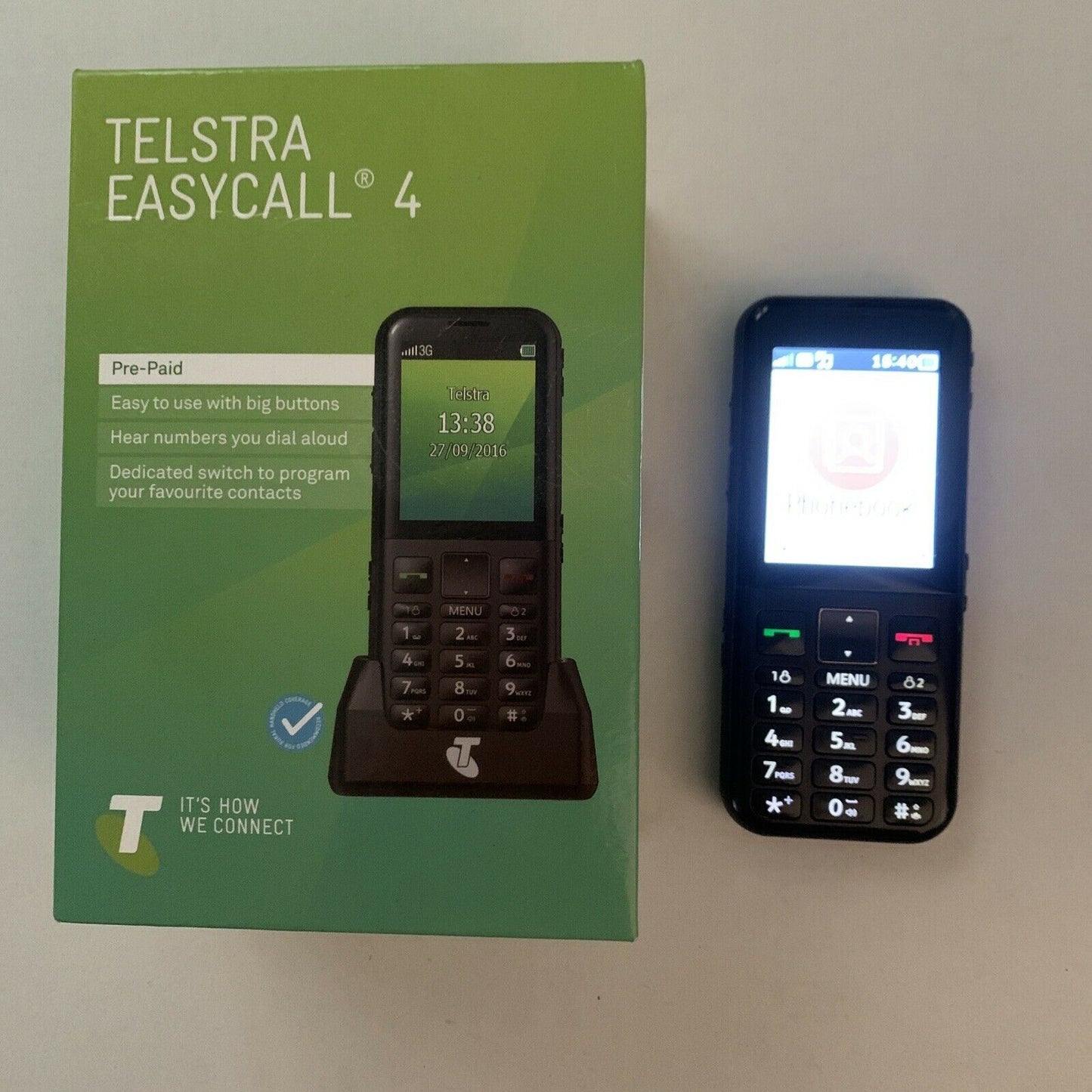 ZTE Telstra Easycall 4 T403 2.5" 3G Black Mobile Phone *Telstra Locked*