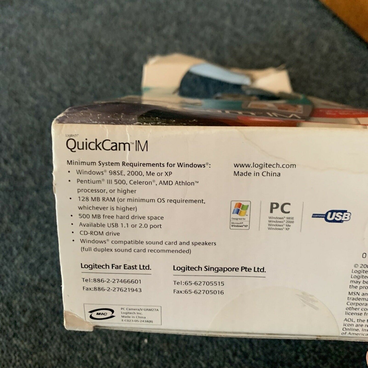 Logitech QuickCam IM Webcam For Windows 98/XP *Doesn't Work On Windows 10*