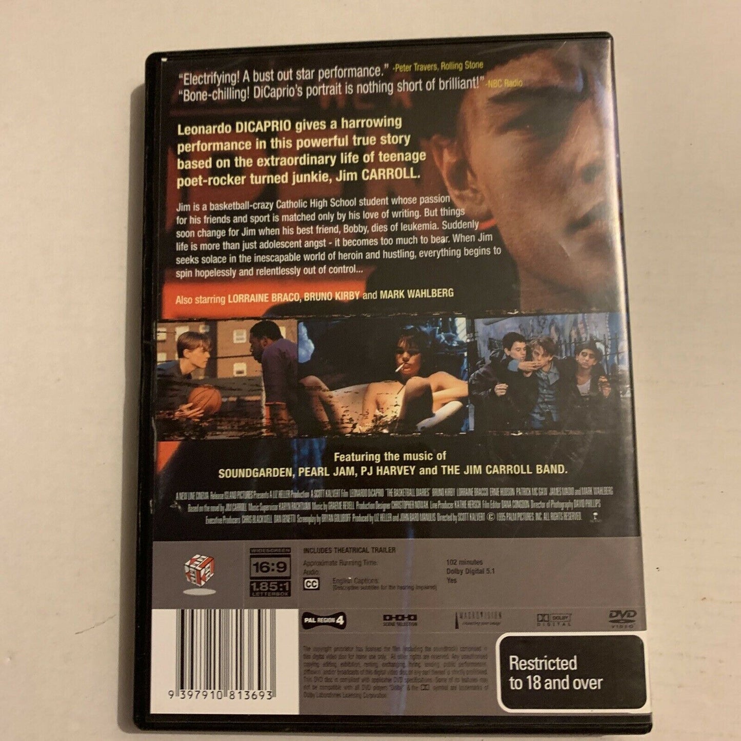 The Basketball Diaries (DVD, 1995) Leonardo DiCaprio. Region 4