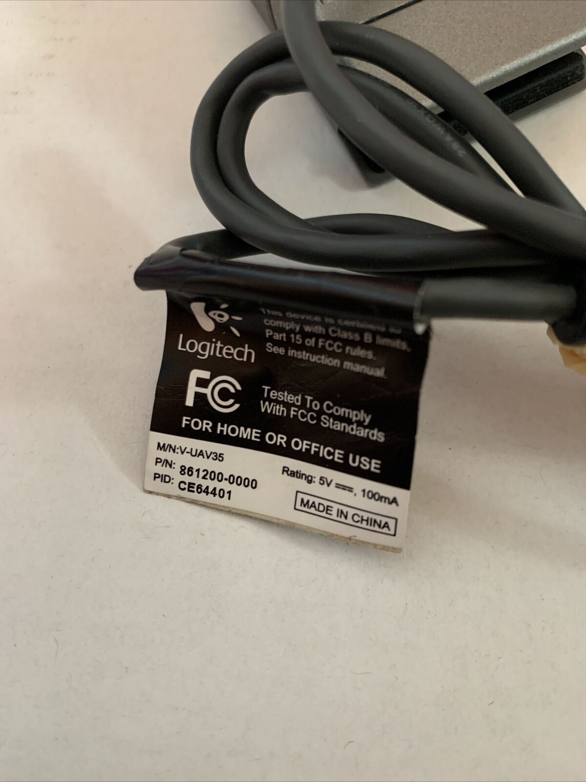 Logitech V-UAV35 Quickcam USB Webcam for Laptops