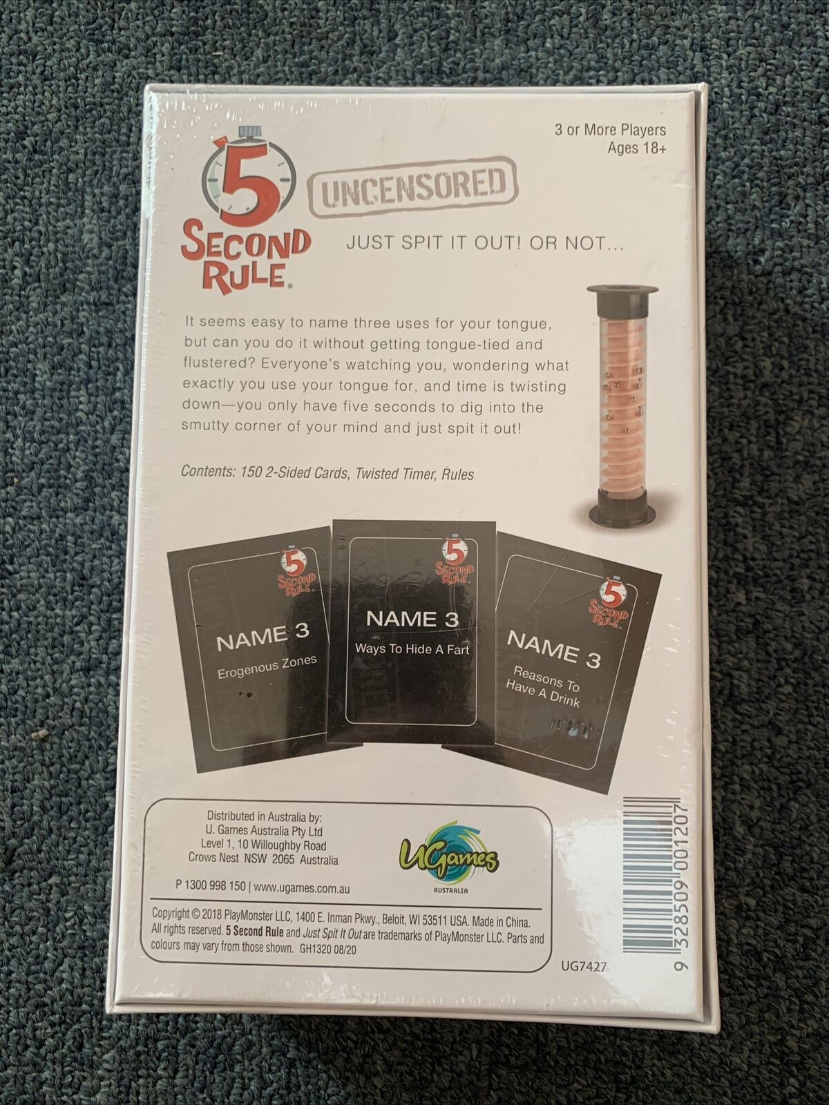 *New Sealed* 5 Second Rule Uncensored Adult Card Game - University Games