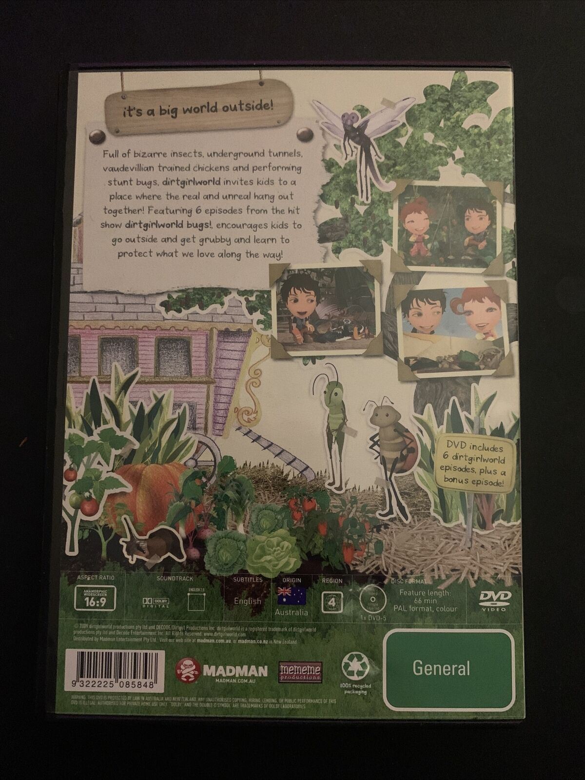 Dirtgirlworld - Bugs! (DVD) Madman Animation. Region 4