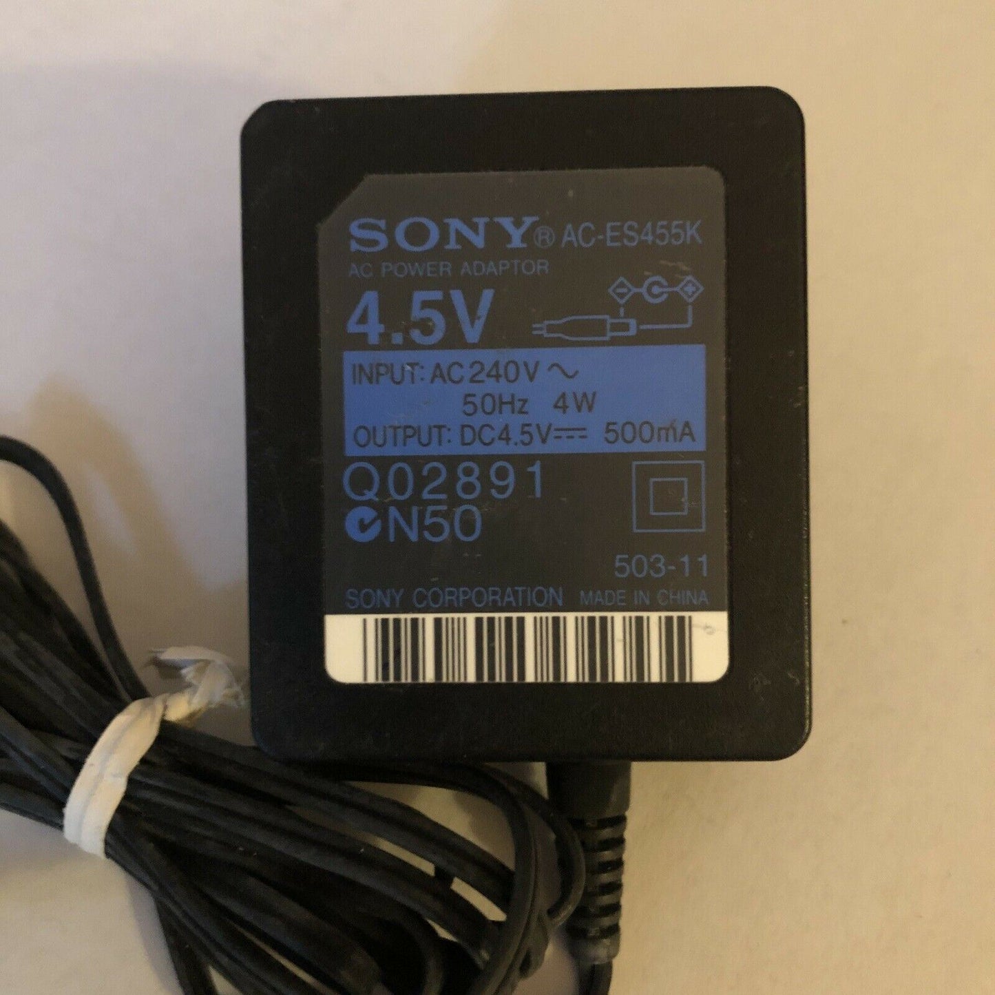 Genuine Sony AC-ES455K Audio AC Adapter 4.5V 500mA Power Supply