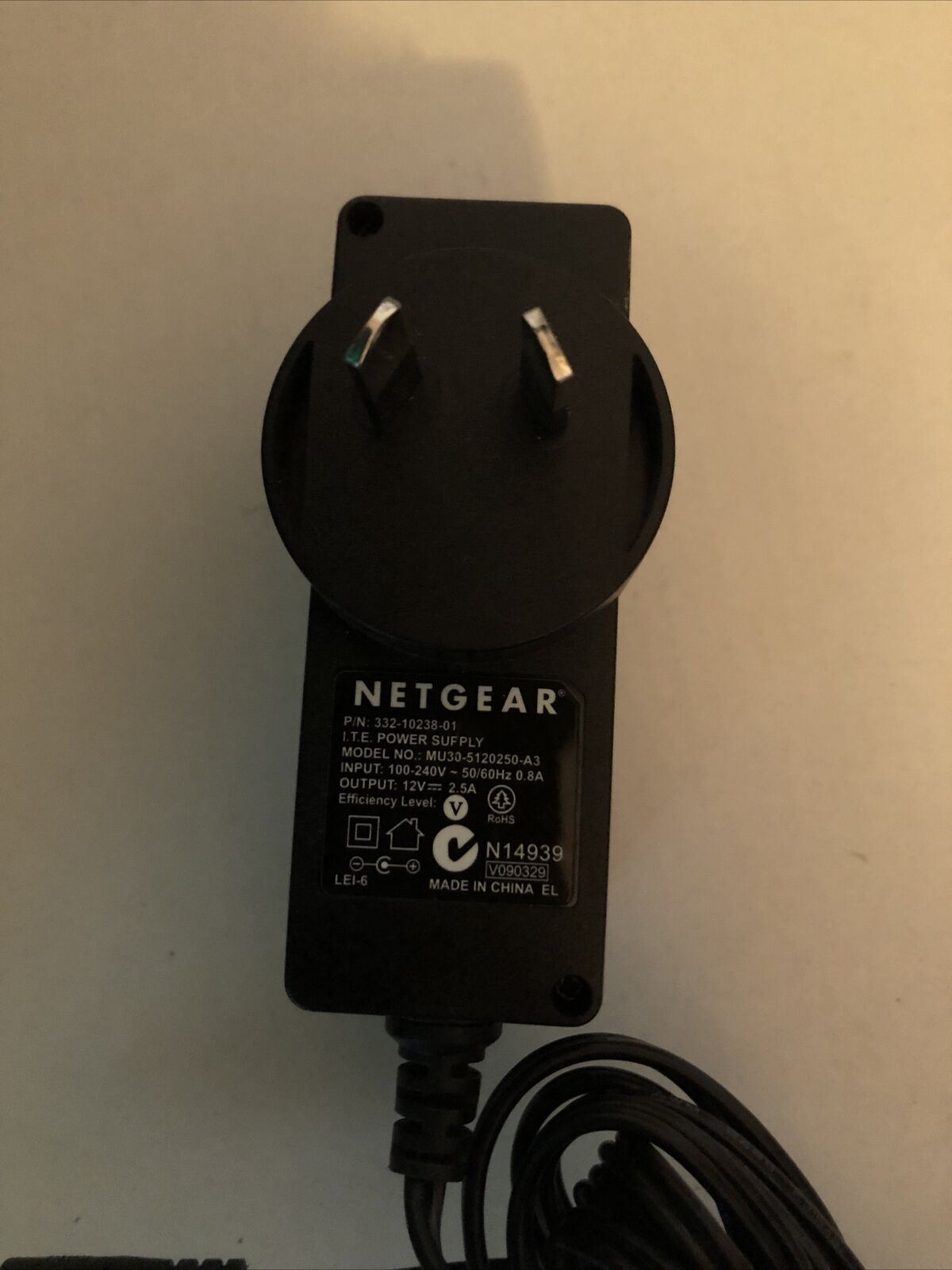 Netgear MU33-5120250-A3 Power Supply 12v 2.5a AC Adapter