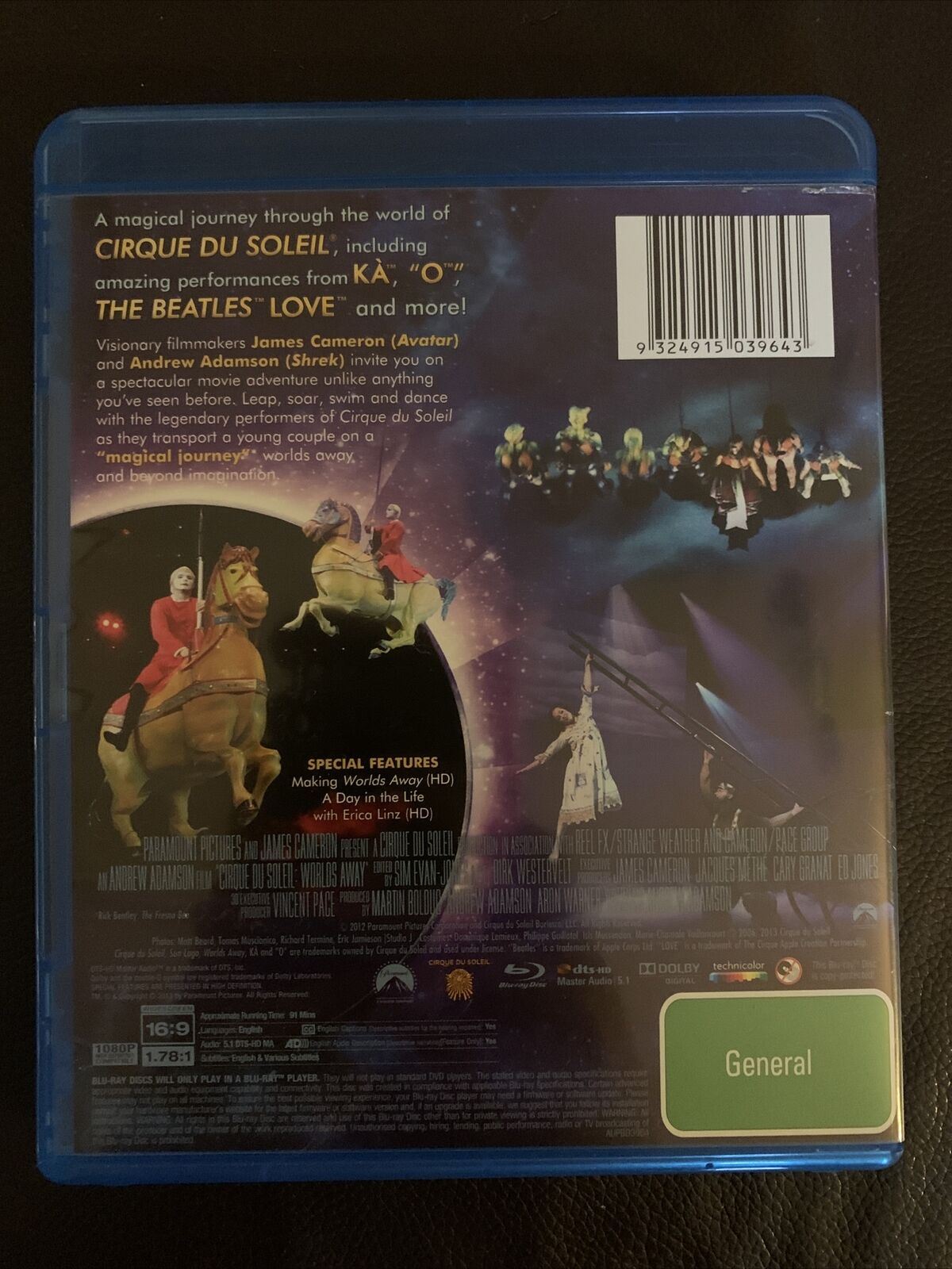Cirque Du Soleil - Worlds Away (Blu-ray, 2013) Lutz Halbhubner, Igor Zaripov