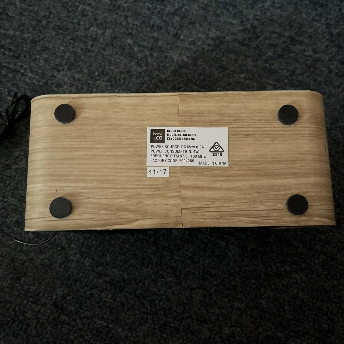 Home & Co Wood Clock Radio CR-668PL
