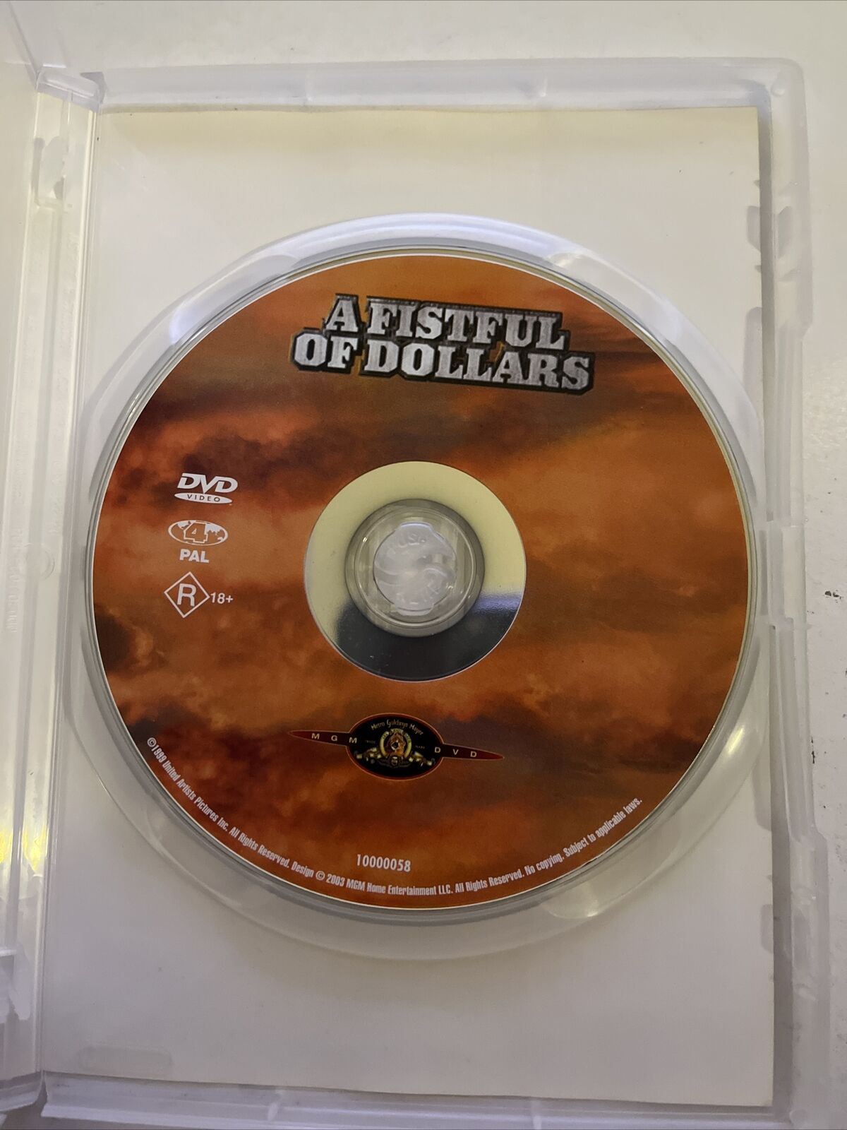 A Fistful of Dollars (DVD, 1966) Clint Eastwood. Sergio Leone Film. Region 4