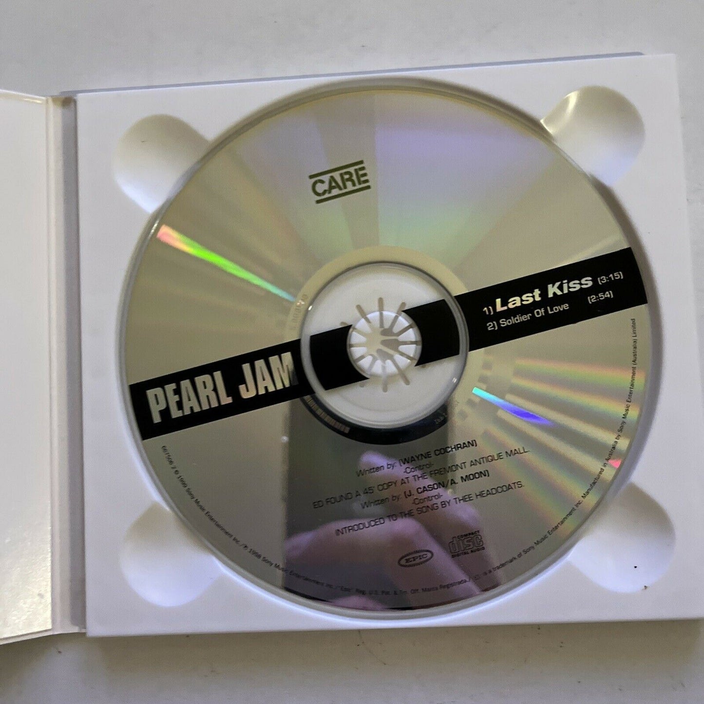Pearl Jam – Last Kiss ~ Australian DIGIPAK CD Single 1999