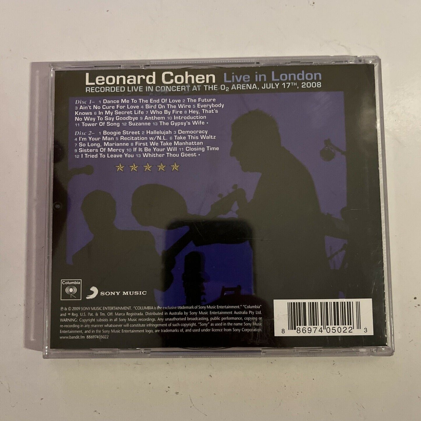 Leonard Cohen – Live In London (CD, 2-Disc, 2009)
