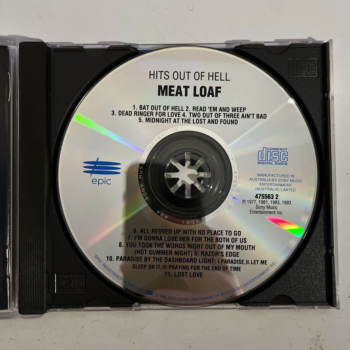 Meat Loaf – Hits Out Of Hell (CD, 1993) Album
