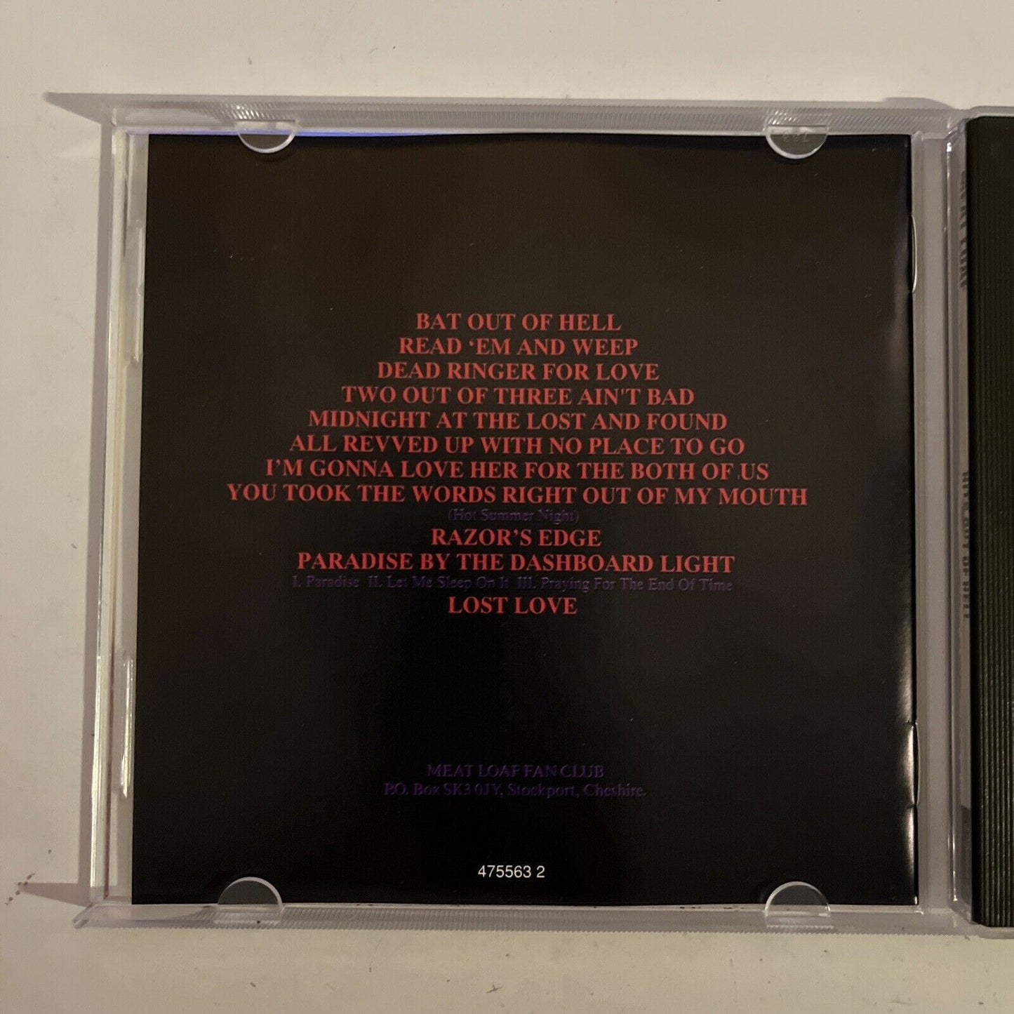 Meat Loaf – Hits Out Of Hell (CD, 1993) Album