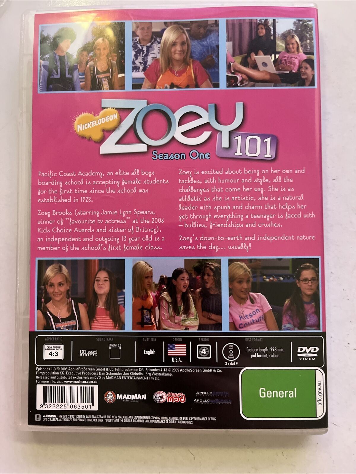 Zoey 101 : The Complete Season 1 & 2 (DVD, 2005) Jamie Lynn Spears. Region 4