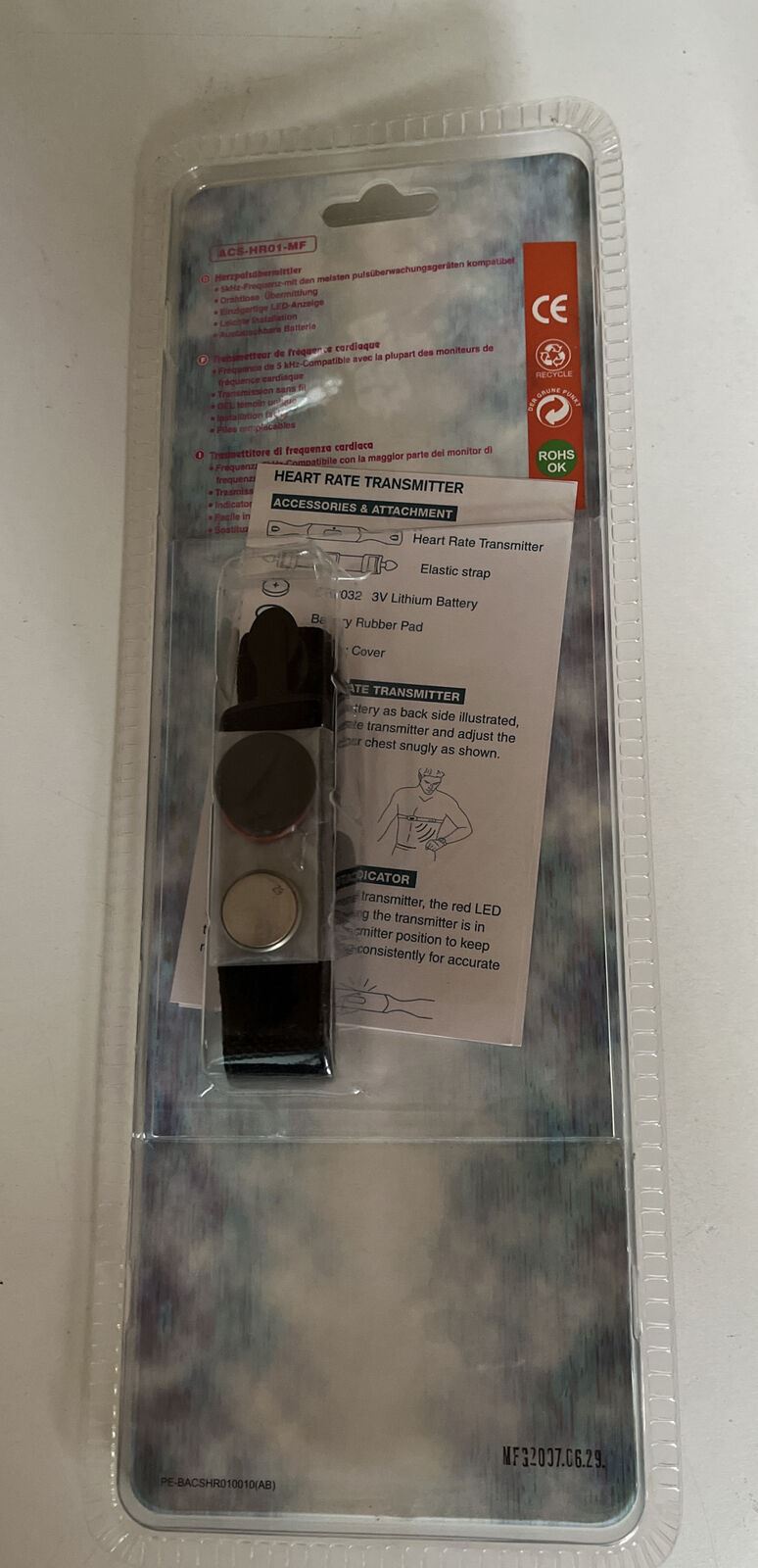 Wireless Chest Heart Rate Transmitter compatible with Most Heart Rate Monitors