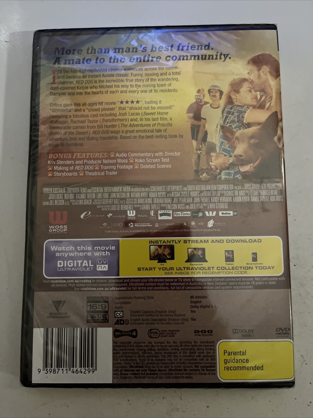 *New Sealed* Red Dog (DVD,2011) Josh Lucas, Rachael Taylor. Aussie Film Region 4