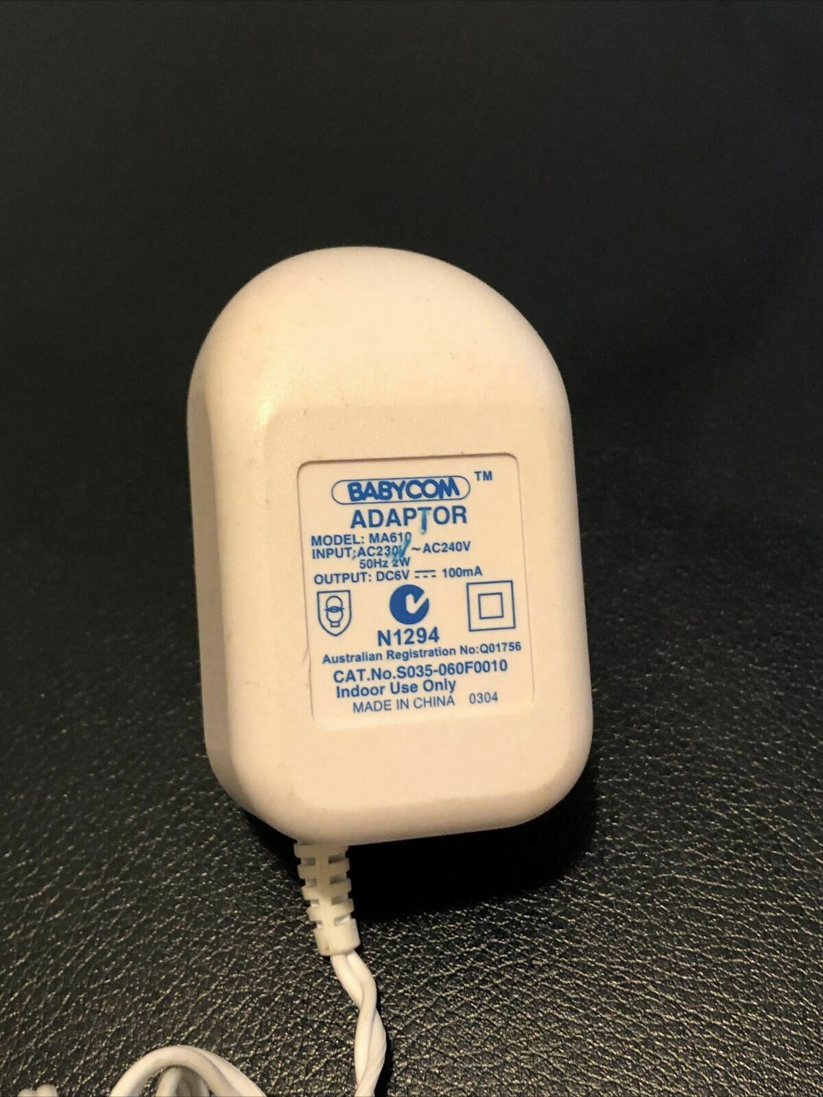 Genuine Babycom MA610 AC Adaptor 6v 100mA