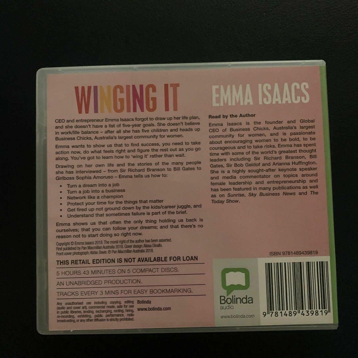 Winging It by Emma Isaacs (English) Audio CD