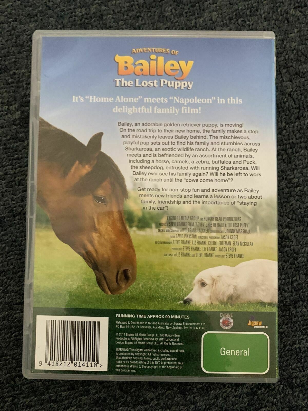Adventures Of Bailey - The Lost Puppy (DVD, 2010) Rick Shew, Liz Cardenas