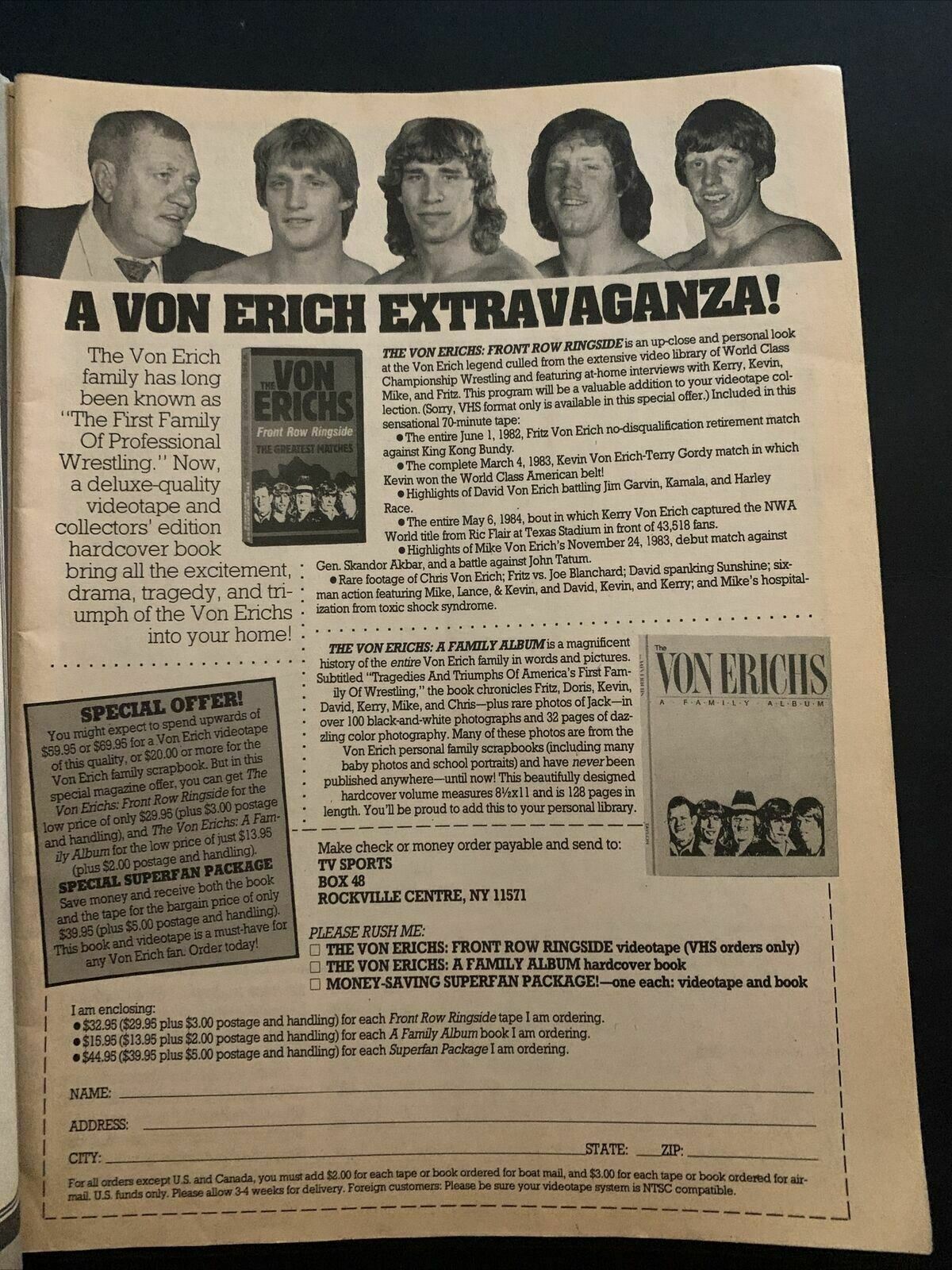 Pro Wrestling Illustrated Magazine February 1989 - Luger, Flair, Beefcake