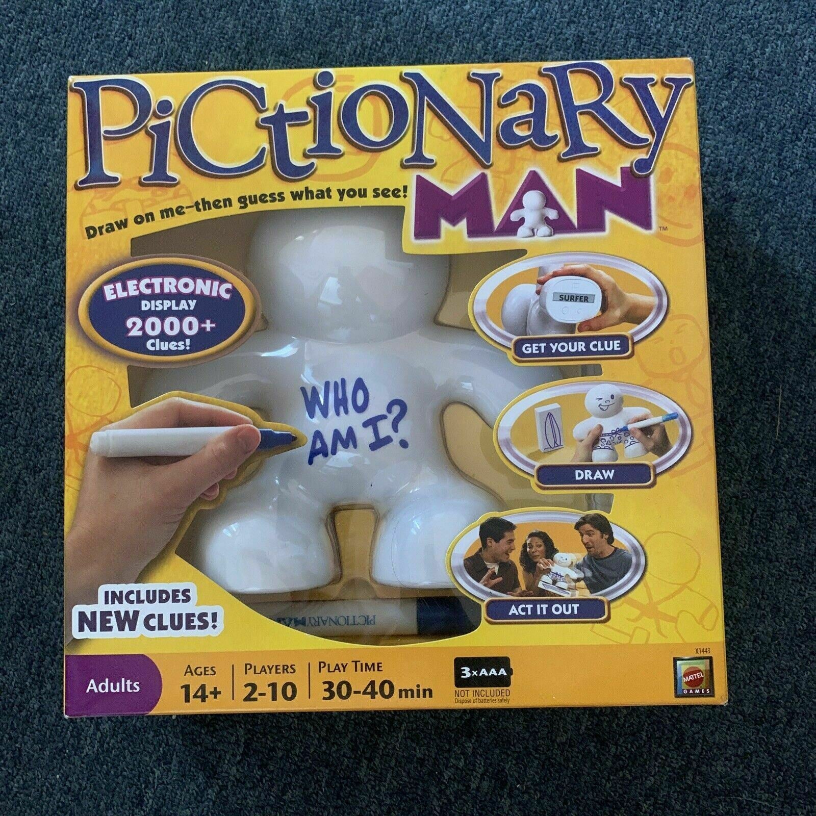 MATTEL Electronic Pictionary Man Family Game - Draw On Me & Guess What –  Retro Unit