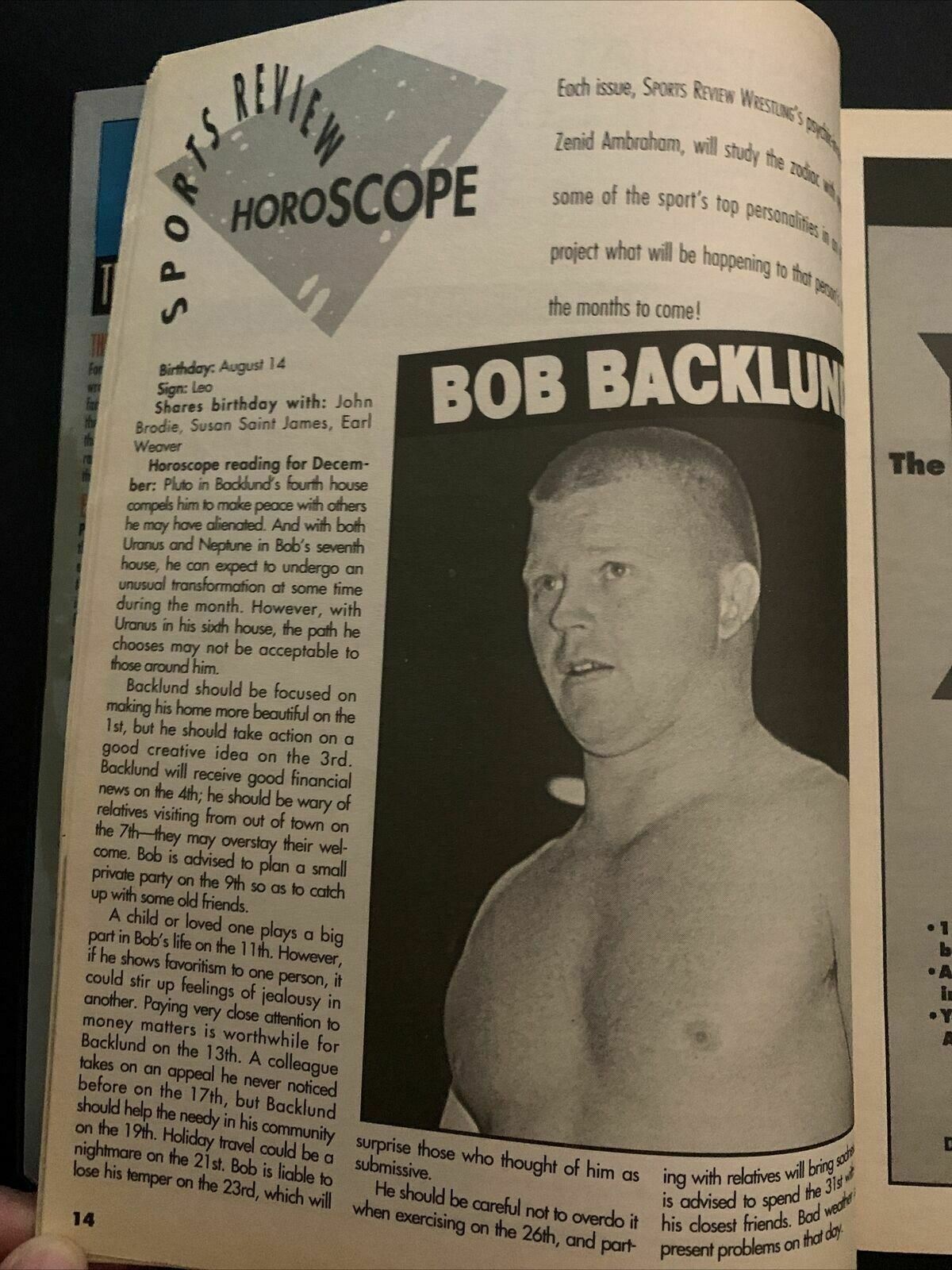 Sports Review Wrestling Magazine March 1995 - Hulk Hogan, Bret Hart, Sting