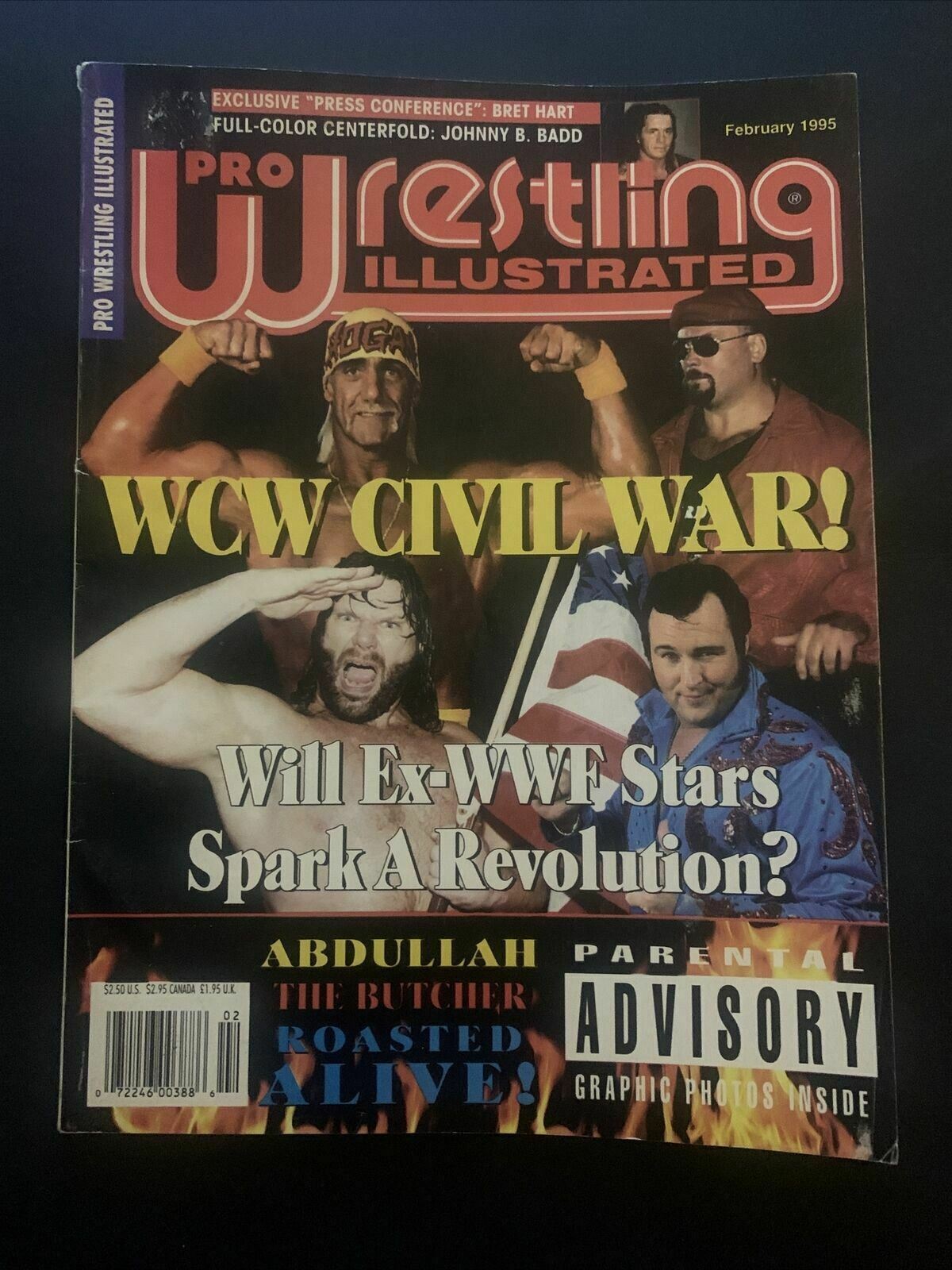 Pro Wrestling Illustrated February 1995 - WCW Civil War, Hulk, Abdullah, Butcher