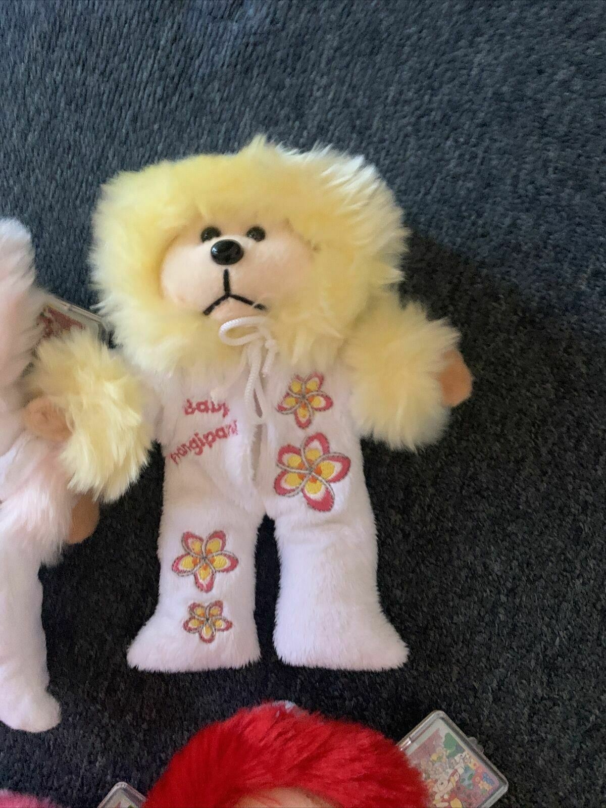 4x Beanie Baby: Baby Forget Me Not, Gerbera, Poppy, Frangipani, Rose & Bluebell