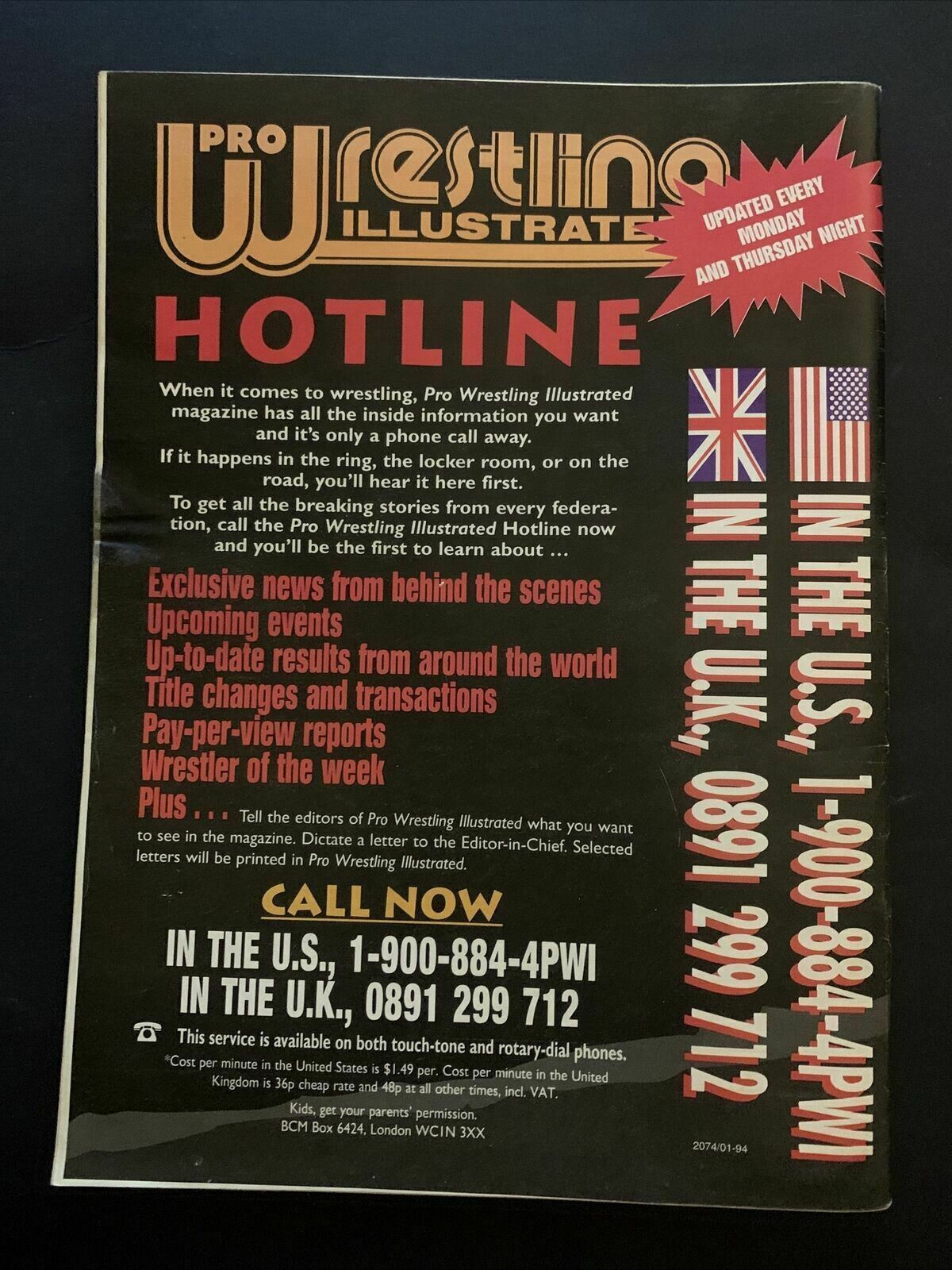 Inside Wrestling Magazine October 1994 - Van Vader, Hulk Hogan, WCW