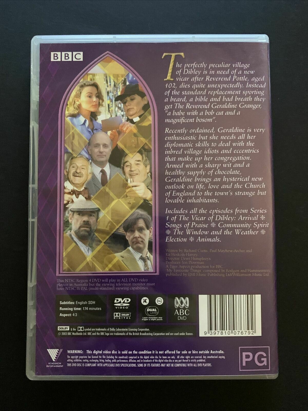 The Vicar Of Dibley : Series 1 & 2 (DVD) BBC Comedy Dawn French - Region 4