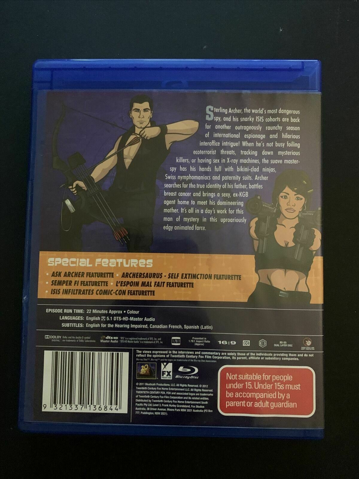 Archer : Season 2 (Blu-ray, 2011) Region B