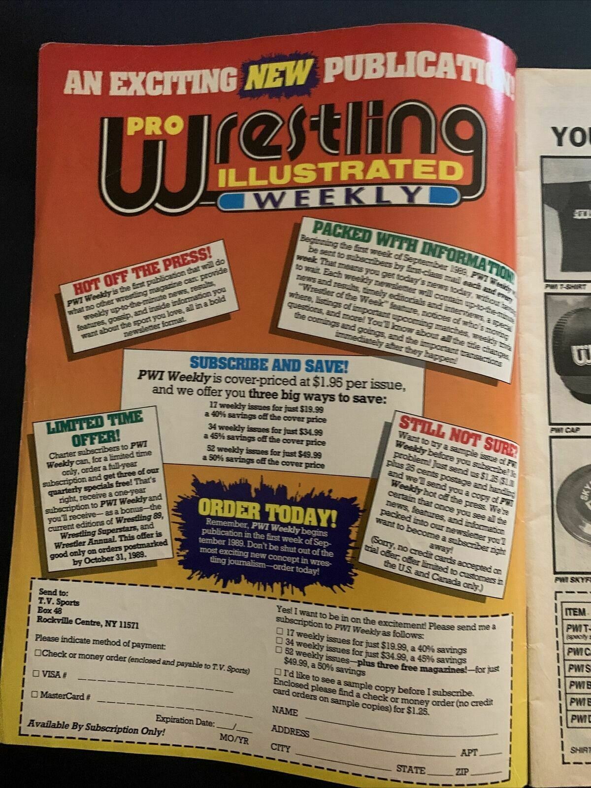 Inside Wrestling Magazine October 1989 - Dusty Rhodes, Ted DiBiase, Hogan